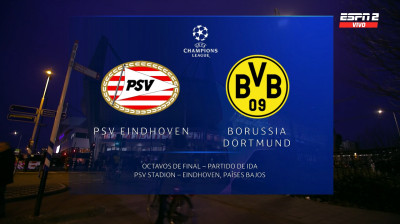 Champions League (Octavos, Ida) - PSV Eindhoven vs Borussia Dortmund - Partido Completo HD (Relato Jorge Barril)